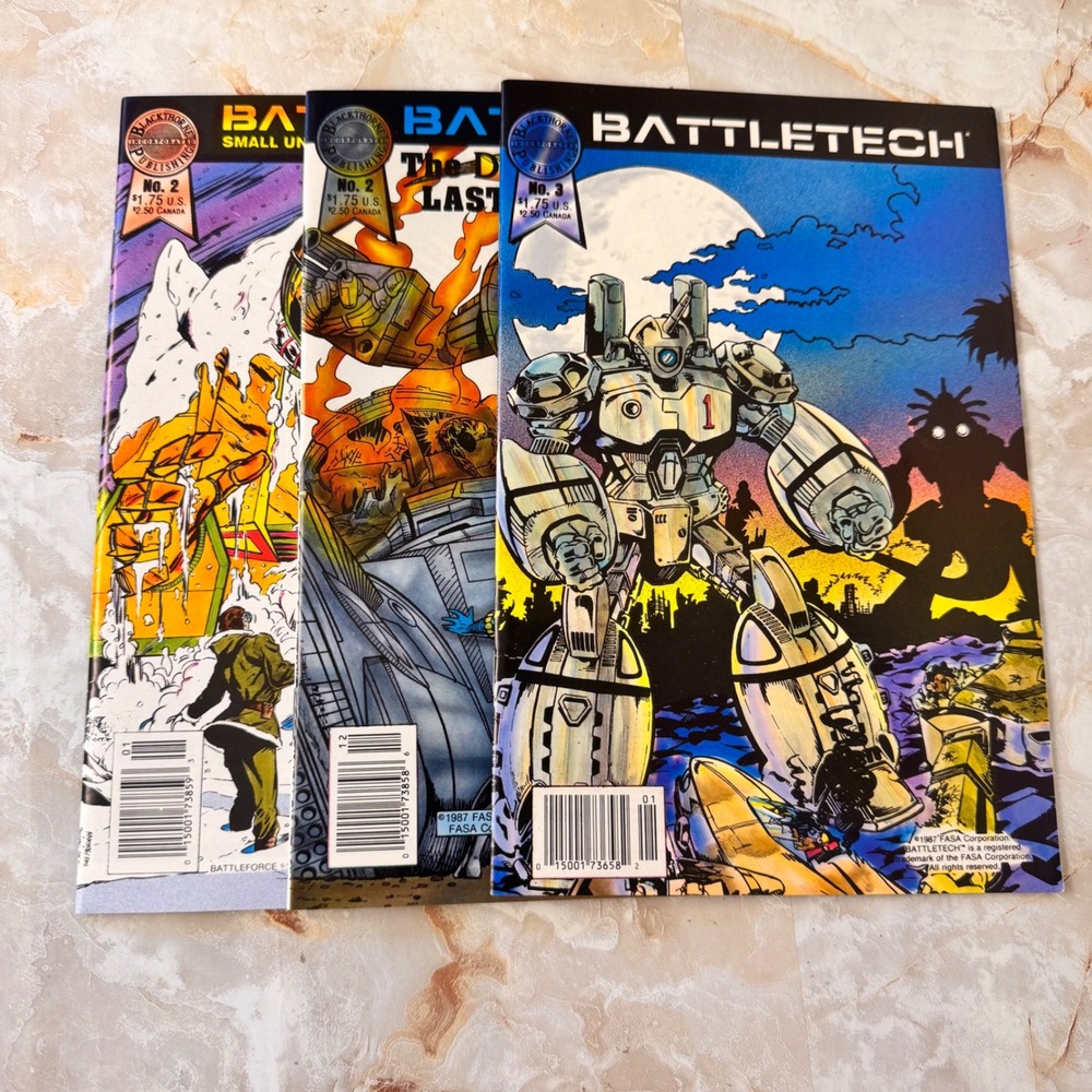 Blackthorne BattleTech Battleforce Comic Lot of 3 Vintage Mecha Sci-Fi